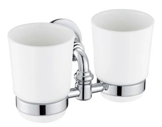 Стакан двойной для ванной комнаты Rose RG1222 хром